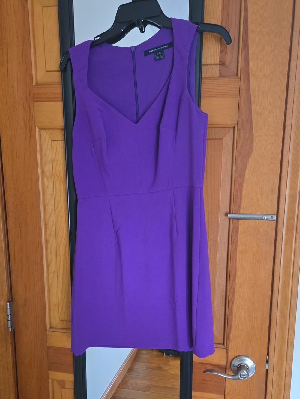 French Connection Sleeveless V-Neck Mini Dress in Purple